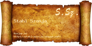 Stahl Szonja névjegykártya